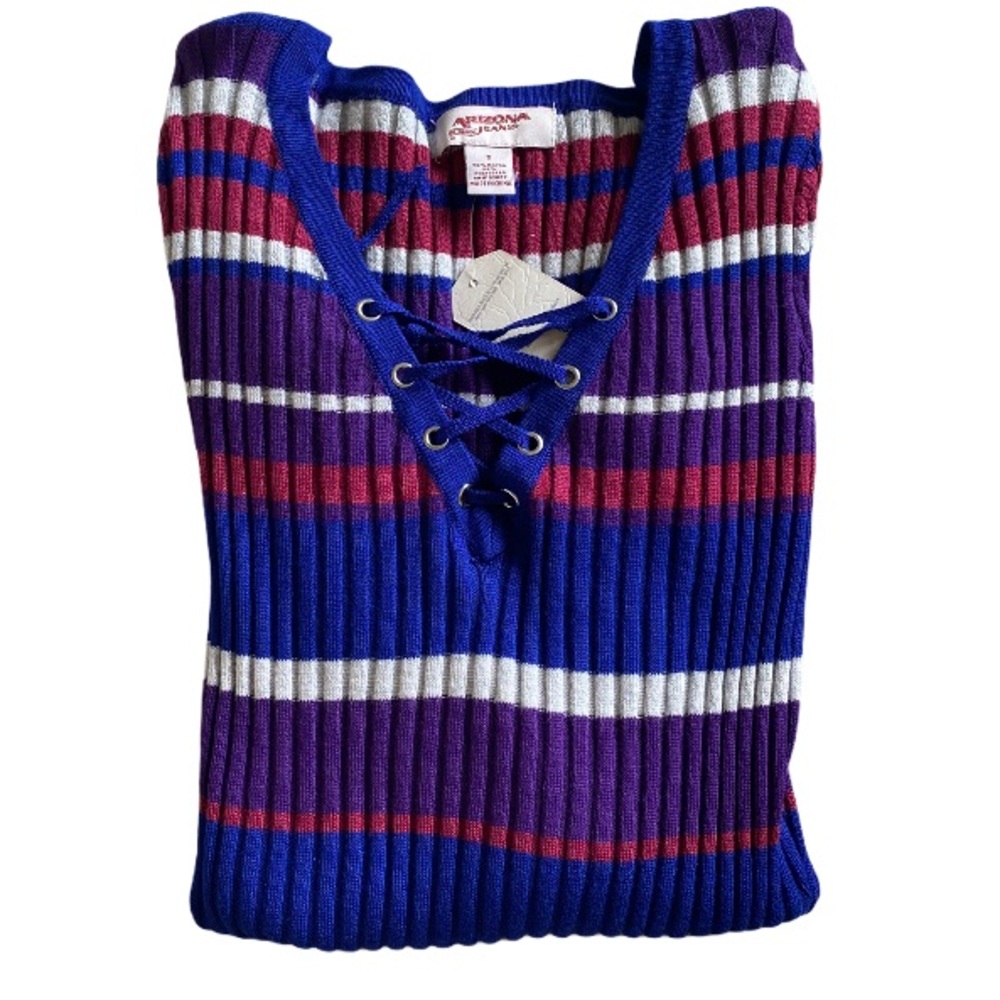 V-Neck Lace Up Sweater